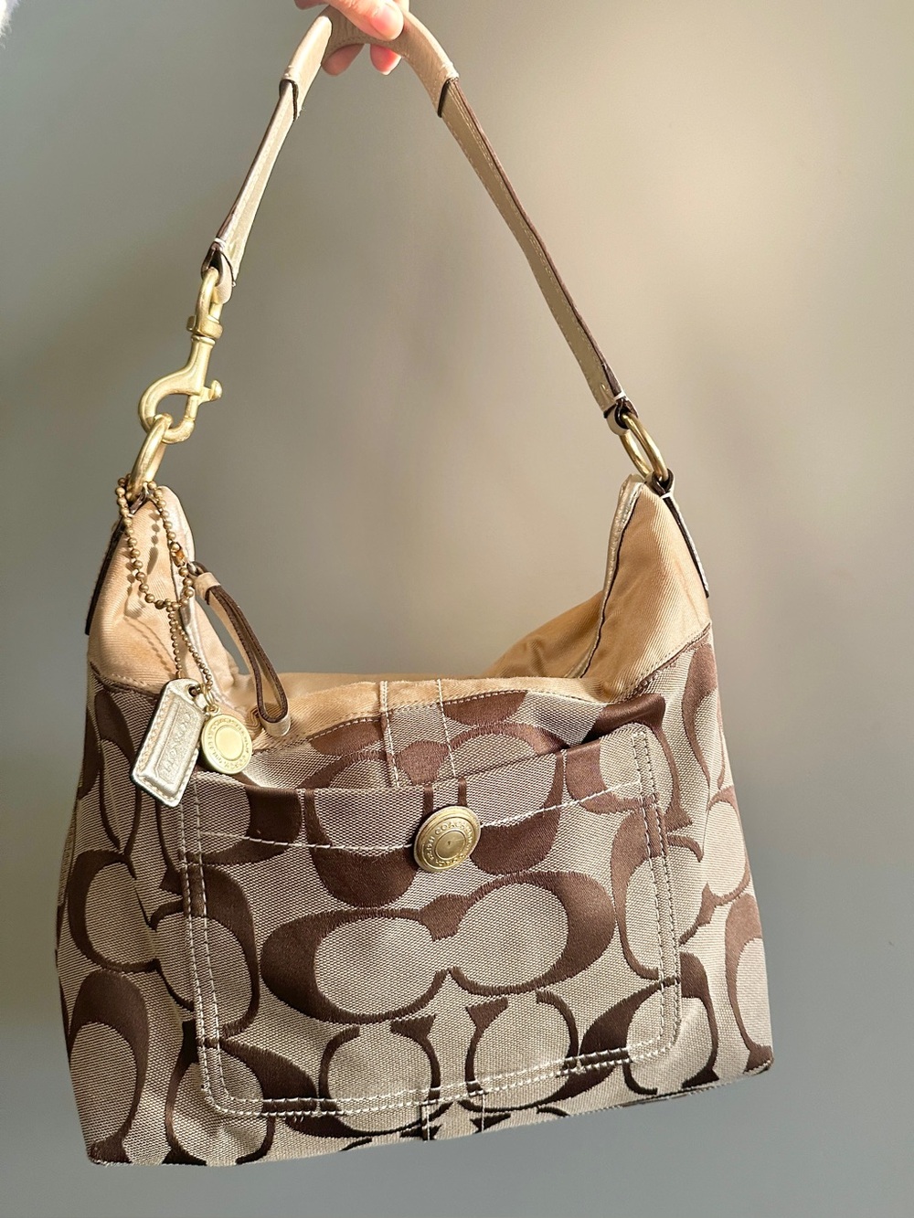 Vintage coach signature shoulder bag